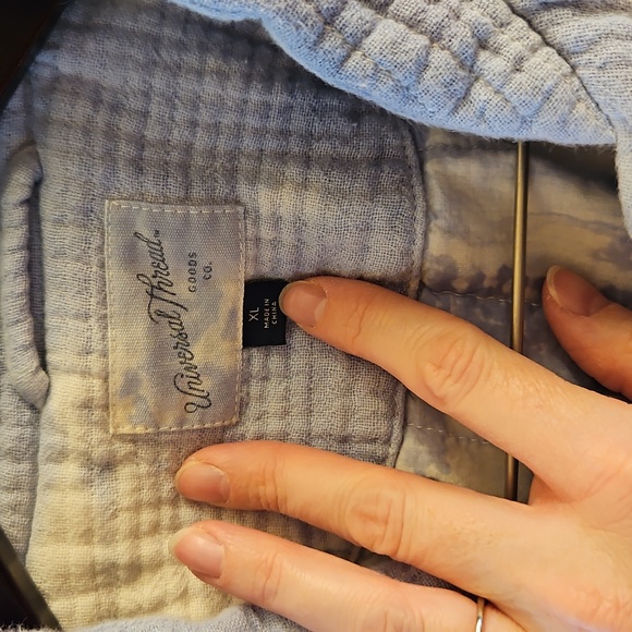 UNIVERSAL THREAD, Blue Cotton Gauze Tie-Dye Bomber | Sz XL| Runs Small!!! Boho - Picture 3 of 10